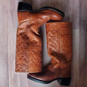 Coach & Frye Collabrative Knee High Leather Boots Size 7.5